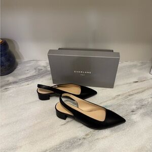 Everlane leather slingback heel